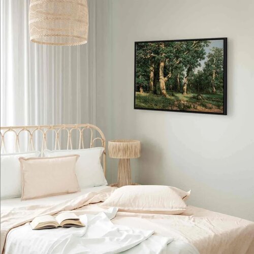  Slika - Ivan Shishkin – Oak Forest 120x80 U crnom drvenom okviru Cene