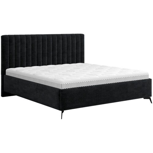 Hom`in OBLAZINJENA POSTELJA 140 cm x 200 cm , tekstil črna Slike