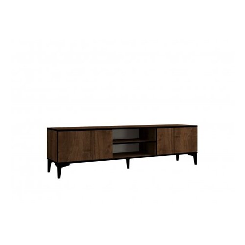 Hanah home tv polica erem walnut black Slike