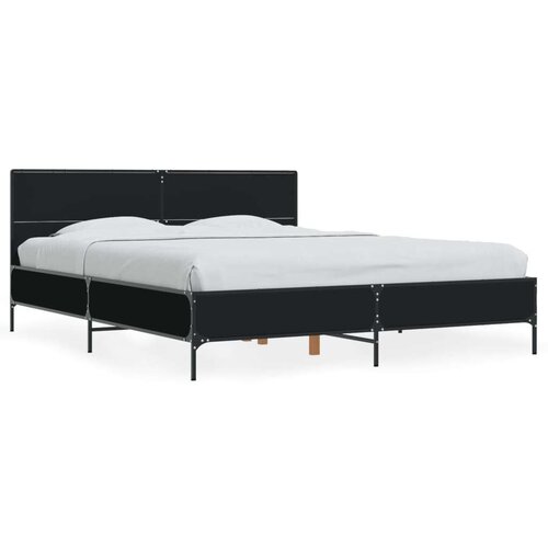  Okvir za krevet crni 160x200 cm konstruirano drvo i metal Cene