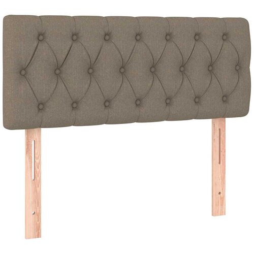  Krevet s oprugama i madracem smeđesivi 100 x 200 cm od tkanine Slike