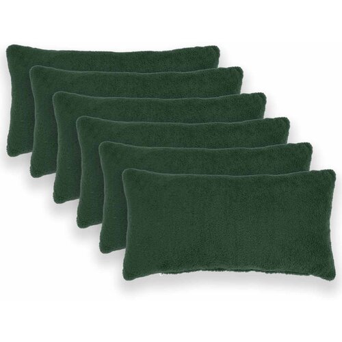  Presvlaka za jastuk 6 pcs HEERLEN Tamnozelena 40 x 70 cm Bouclé Cene