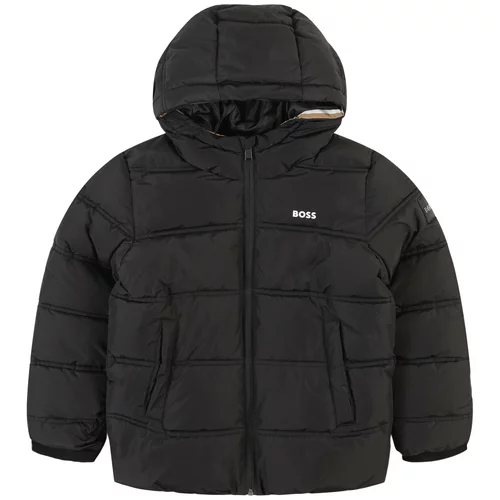 BOSS Kidswear Zimska jakna tamno bež / crna / bijela