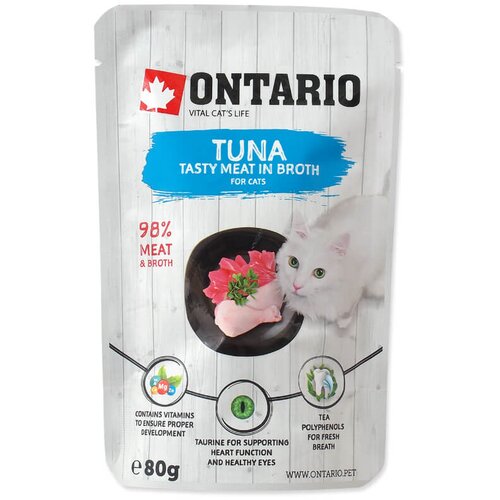 Ontario Cat - tuna in pi&scaron;čanec v juhi - 80 g 80 g Cene