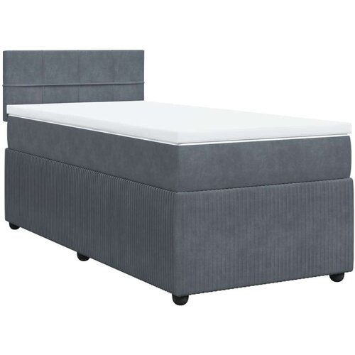 VidaXL box spring krevet s madracem tamnosivi 80 x 200 cm bar&amp;scaron;unasti Slike