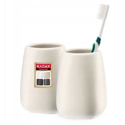 KADAX Kopalni&scaron;ka skodelica za zobno &scaron;četko, zobna pasta, keramična posoda, bela, 2x, (5000353628) Cene