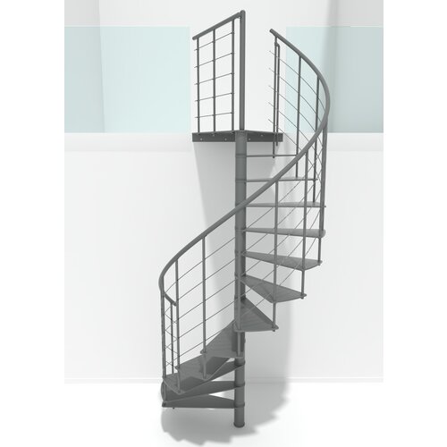 Minka metalne spiralne stepenice - milano siva 140 cm Slike