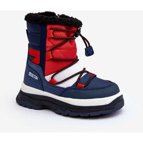 Big Star Children's insulated snow boots with zipper Navy Blue