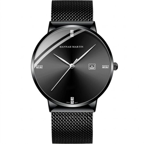  Mo&scaron;ka ura HANNAH MARTIN HM - 41353 - Črna / Srebrna KP41353 Cene
