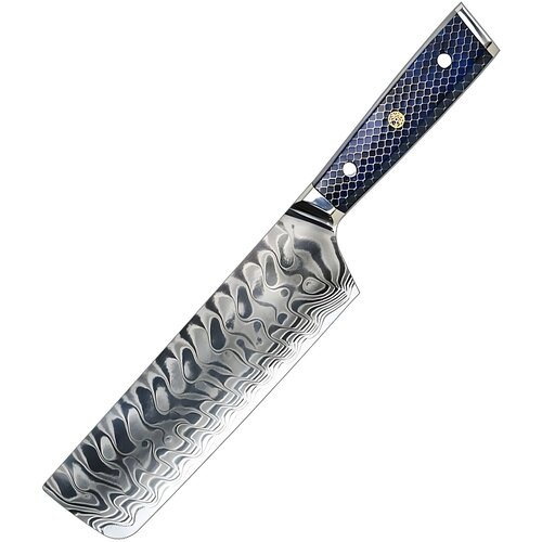 IZMAEL Damaskasti kuhinjski nož YU-37417 - Nakiri / Plava Cene