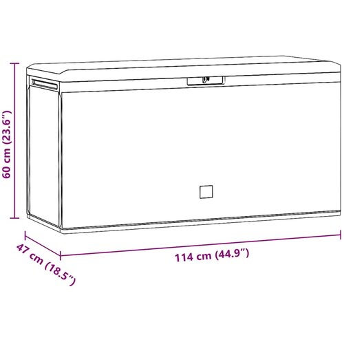  Vrtna kutija za pohranu antracit 114 x 47 x 60 cm Slike