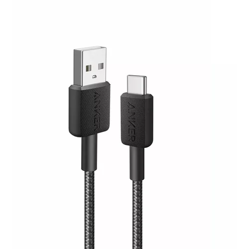 Anker 322 USB-A to USB-C pleten kabel 1,8m črn