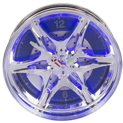  3D stenska ura krom platišče z LED 27cm Cene