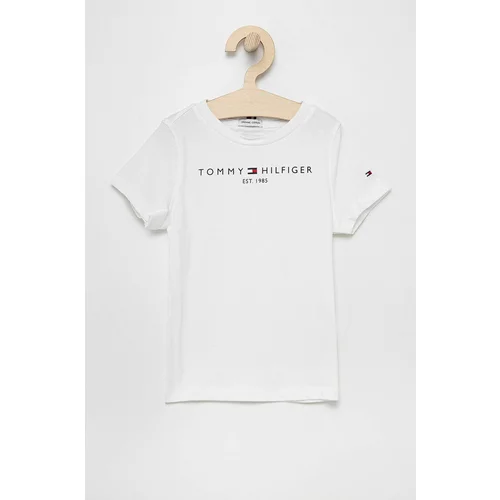 Tommy Hilfiger Otroški bombažen t-shirt bela barva