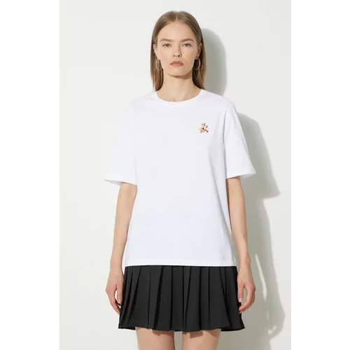 MAISON KITSUNÉ Pamučna majica Speedy Fox Patch Comfort Tee Shirt za žene, boja: bijela, MW00119KJ0008