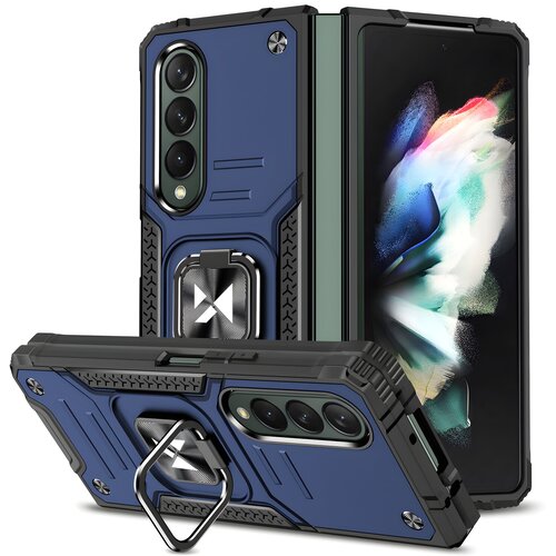 Wozinsky Ohi&amp;scaron;je Ring armor za Samsung Galaxy Z Fold 4 - Temno modra Slike