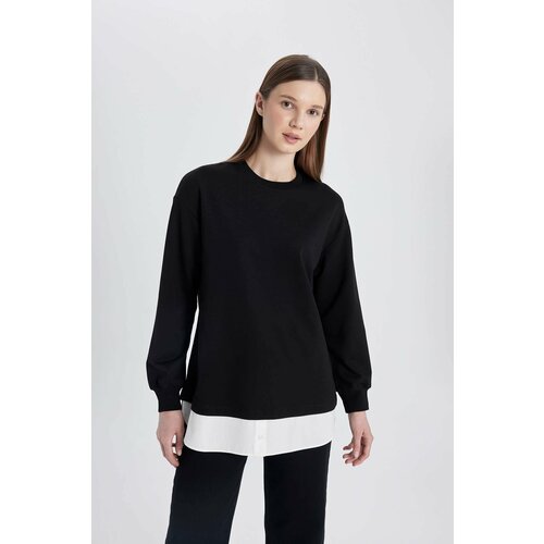 Defacto Regular Fit Sweatshirt Fabric Long Sleeve Tunic Slike