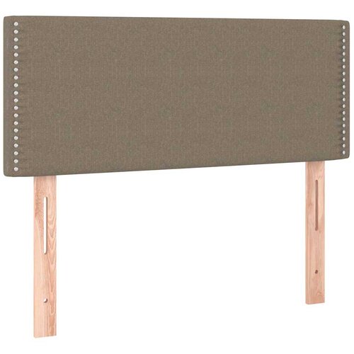  Krevet s oprugama i madracem smeđesivi 90x200 cm od tkanine Slike