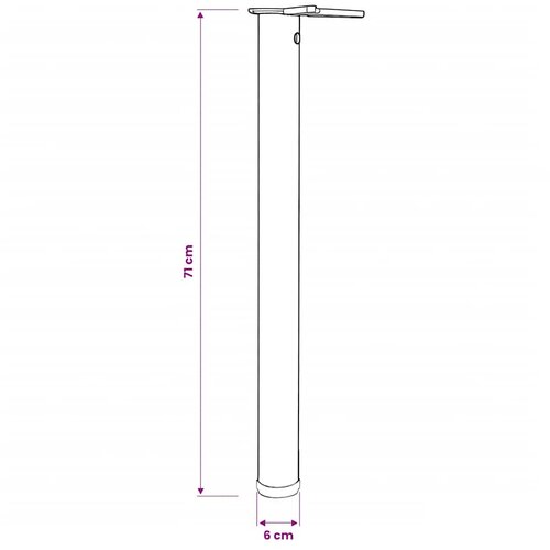  noge za stol podesive visine boja bru&amp;scaron;enog nikla 710 mm Slike