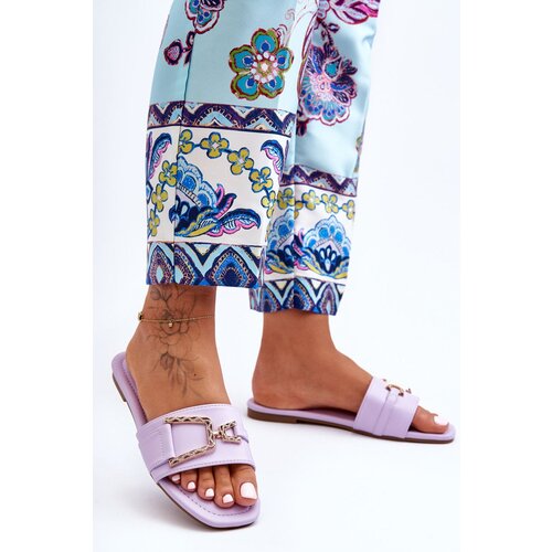 Kesi Women's Classic Flip-flops with decoration purple Impressive Cijene