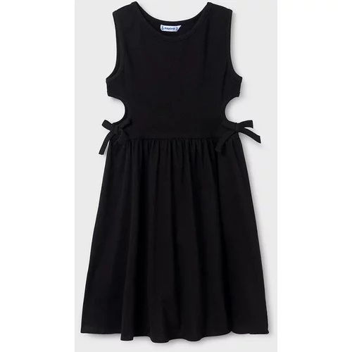 Mayoral Dječja haljina boja: crna, mini, širi se prema dolje