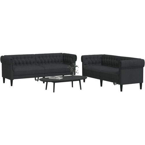 vidaXL 2-dijelni set sofa crni od tkanine Cijene