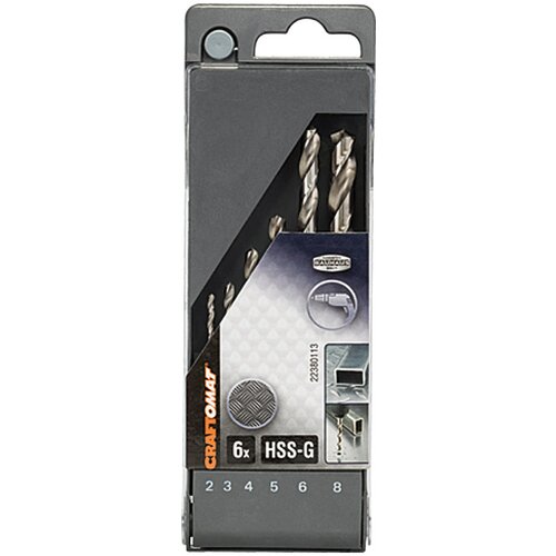 CRAFTOMAT set svrdla za metal HSS-G (6 -dij., DIN 338) Slike