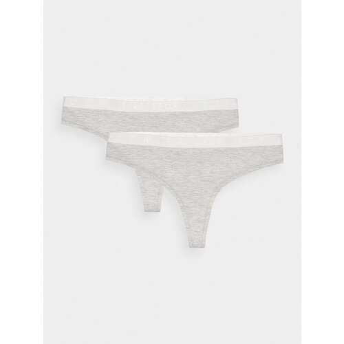 4f Women's Underwear Panties (2 Pack) - Grey Cene