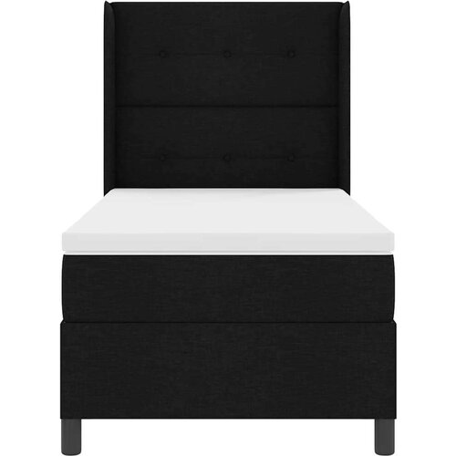 Box spring krevet s madracem Crna 90 x 200 cm tkanina Slike