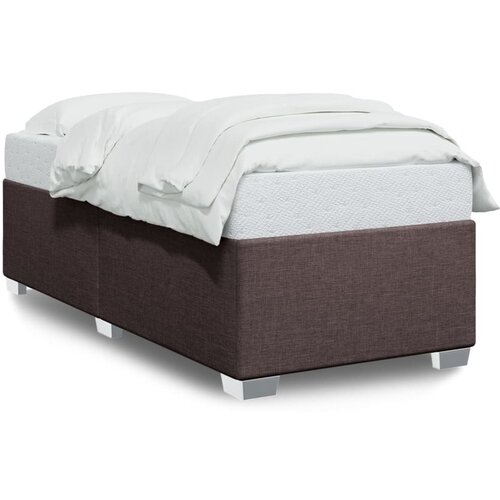 VidaXL Posteljni okvir temno rjav 90x190 cm blago Slike