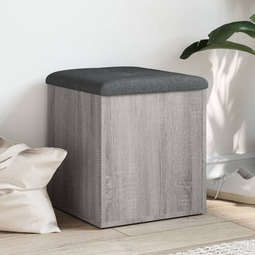  Klupa za cipele siva boja hrasta 42x42x45 cm konstruirano drvo Cijene