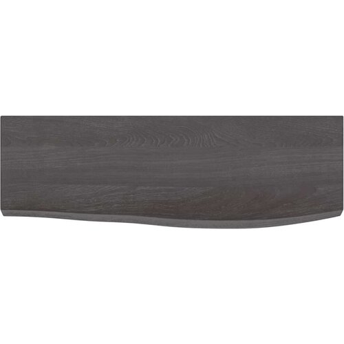  Polica tamnosiva 60 x 20 x 4 cm od obrađene hrastovine Slike