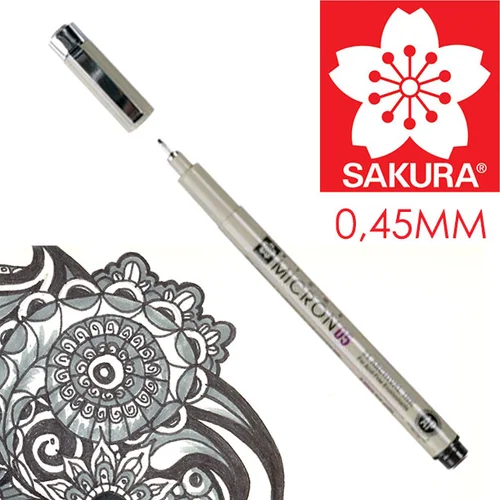 Flomaster za tehničko crtanje SAKURA Pigma Micron BLACK | razne debljine