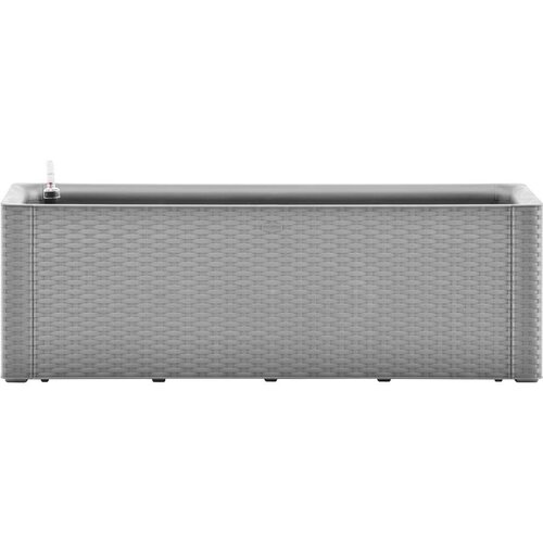VidaXL Povi&amp;scaron;ena vrtna gredica sa samozalijevanjem siva 100x43x33 cm Slike