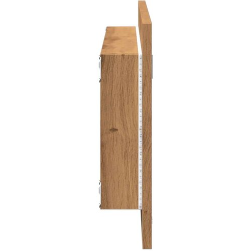 VidaXL LED kupaonsko ogledalo Artisan hrast 100x8,5x37 cm Slike