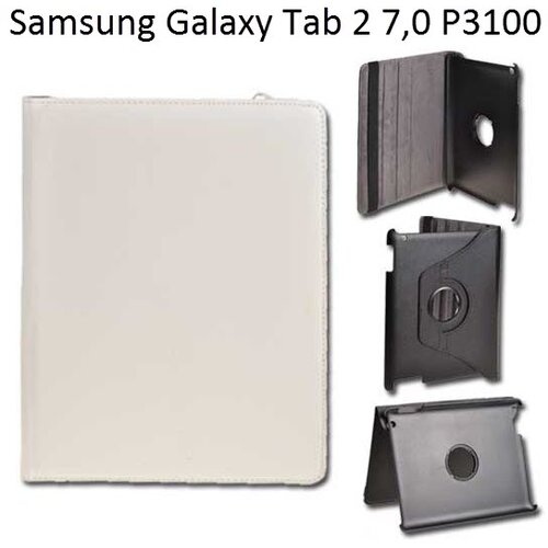  Vrtljivi ovitek / etui / za&amp;scaron;čita za Samsung Galaxy Tab 2 7.0 P3100 - beli Slike