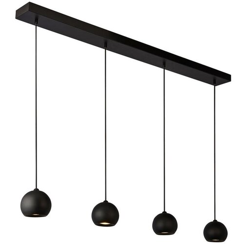 Lesnina XXXL Searchlight 1014-4BK - Luster na sajli EINDHOVEN 4xGU10/50W/230V crna Slike