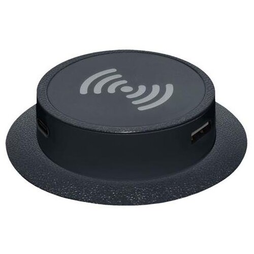 solight DC64BW-PD20 - Ugradni bežični punjač + USB A+C, crna Cene