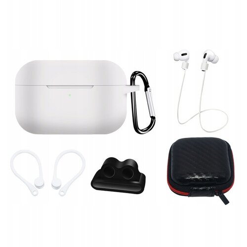 HURTEL SET SILIKONSKIH OVITEK ZA AIRPODS PRO2/PRO1 OVITEK IN ETUI BEL, (22006375) Slike