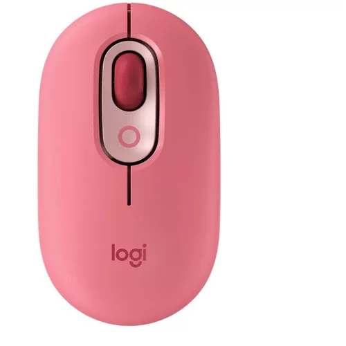Logitech Brezžična miška POP s prilagodljivimi simboli emoji, roza