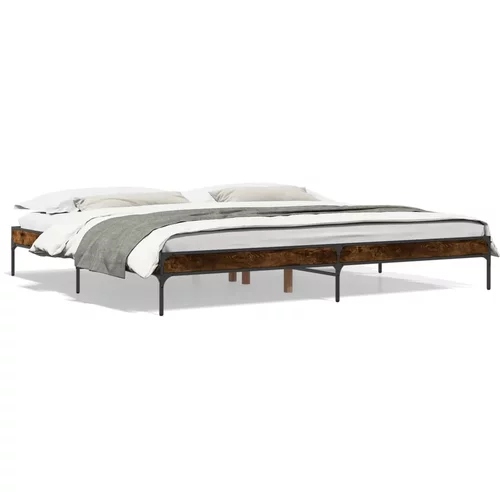 vidaXL Okvir kreveta boja hrasta 180x20 cm konstruirano drvo i metal