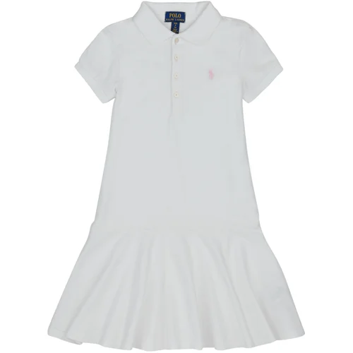 Polo Ralph Lauren Kratke obleke POLO DRESS-DRESSES-KNIT Bela