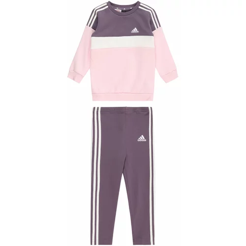 ADIDAS SPORTSWEAR Odjeća za vježbanje 'Tiberio 3-Stripes Colorblock' tamno ljubičasta / roza / bijela