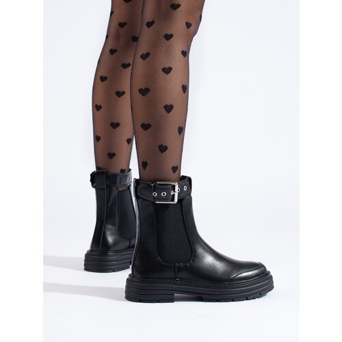 SHELOVET Black Ankle Boots Women's Chelsea Boots Slike