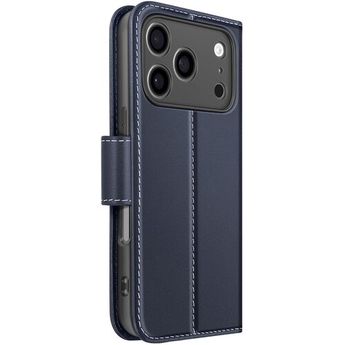 AVIZAR Denarnica etui za iPhone 17 Pro iz premium usnja s funkcijo stojala, Modra noč, (5000189236) Cene
