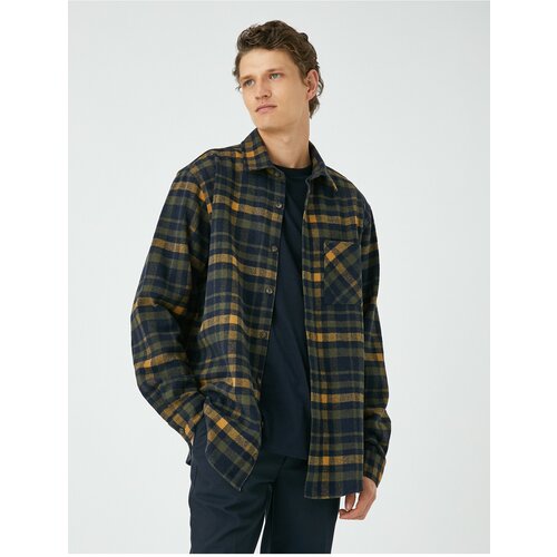 Koton Lumberjack Shirt Classic Collar Buttons Pocket Detailed Long Sleeve Slike