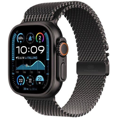 Apple Watch Ultra 2 (2024) GPS + Cellular 49mm Black TC, Black Titanium Milanese Loop - L, (MX5V3CSA) Cijene