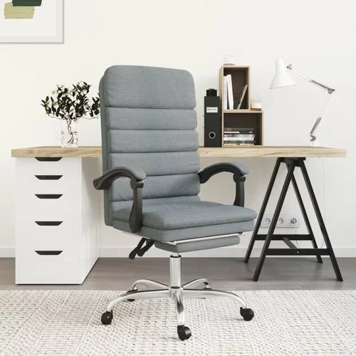  Masažni pisarniški stol svetlo sivo blago, (20669219)