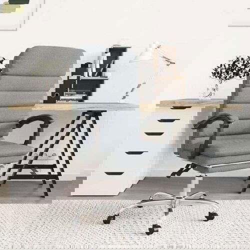  Masažni uredski naslonjač od tkanine svjetlosivi Cene