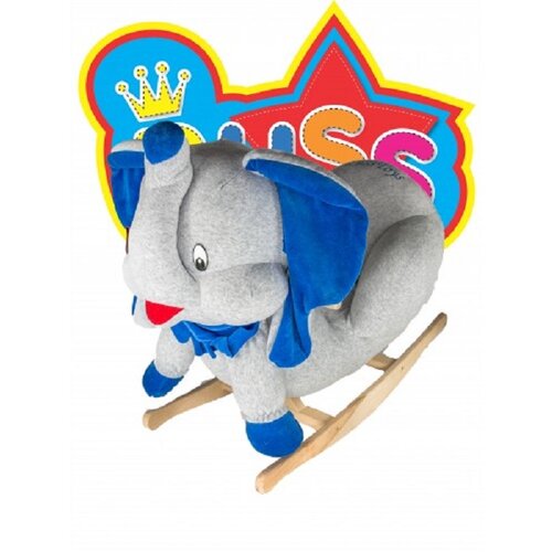 Russ Toys plišana njihalica ljuljaška slonče plavo sivo Cene